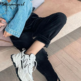 Women Winter Pants Thick Warm Fleece Trousers High Waist Chenille 2021 Harem Pant Female Casual Velvet Pants Winter