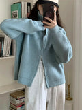 Collar Pit Strip Double-Head Zipper Knitted Cardigan Tide Autumn And Winter New Style Soft Waxy Cover Meat Shows Thin Hair-Outfit
