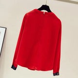 Sleeve Office White Blouse Shirt Blouse Women Blusas Mujer De Moda 2021 O-Neck Chiffon Blouse Tops Women Clothes Blusa