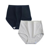 2 pcs/lot High Waist Panties Cotton Underwear Women Solid Plus Size Female Lingerie M -