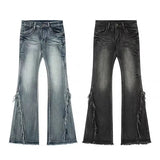 Vibe Hairy Design Micro-Tipped Jeans Women Autumn And Winter Low-Rise Loose Thin Leg