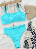 Bikini Bandeau Solid Two Piece