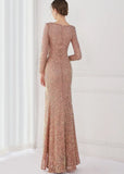 Winter Elegant Deep V Neck Long Sleeve Slit Cocktail Eevening