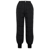 Women Thick Down Pants Female Black High Waist Warm Women Winter Down Feather Pants Casual Pant Women 2018