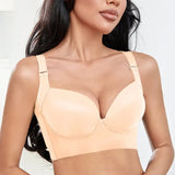 Plus Size Push Up Bras Women Deep Cup Bra Hide Back Fat Underwear Shaper Incorporated Full Back Coverage