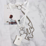 Metal Chain Mini-bag Stylish Buckle Pu Leather Belt Personality Women New Fashion Tide All-match Spring 2022