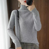 Cashmere Sweaters Women Autumn Winter Solid Casual Bottoming Jumpers Female Long Sleeve Thick Knitted Slim