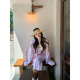 Wind Relaxation Long-Sleeved Sunscreen Shirt Sling High Waist Hanging Feeling Thin Leisure Pants Three-Piece Summer New