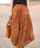 New Women's Skirt Fashion A-line Skirt Elegant and Versatile Embroidery Polka Dot Double-layer Temperament Women's