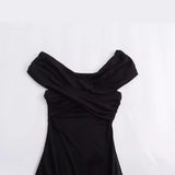 New Tight Shoulder Solid Color Jumpsuit 5644325-Outfit