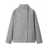 Women's Clothing Explosion Fashion Casual Collar Beads And Short Jacket