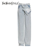 Casual Denim Pants For Women High Waist Pocket Streetwear Loose Wide Leg Jeans Female 2020 Fall Fashion