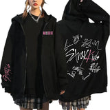 Straykids Vagrant Kids Maxident Print Zipper Hoodie KPOP