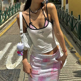 Girl Girl Bowknot Thin Halter Top Ins Trend Slim Vest 2024 New Style-Outfit