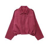 Women's 2025 New Fashion Velvet Texture Jacket Coat