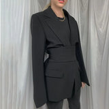 Fashion Double Buckle Sueding Set Women's