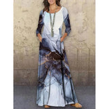 Spring Autumn 3D Ruffles Befree Maxi Dress Large Big Sexy Full Long Sleeve Boho Party Elegant