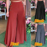 Toloer Spring / Summer 2023 Pants Women's Button Elastic High Waist Summer Wide Leg
