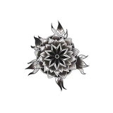 Black Flower Neck Fake Tattoo Sticker For Men Waterproof Flash Temporary Tatto Body Arm Art