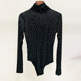 New Star Fashion Hot Diamond Elastic High-Necked Bottom Shirt 褶皱半裙