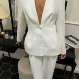 New Women's Clothing Mature Temperament Commuting Solid Suit
