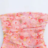 Women's Clothing 2025 Summer New Fashion Irregular Printing Net Tsets