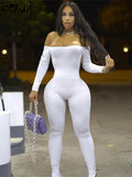 Sexy Club Long Sleeve Bodycon Stacked Jumpsuit Women One Piece Outfit Black White Backless Rompers Womens Jumpsuit