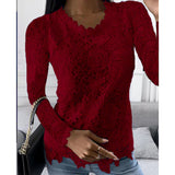 Explosion Women's 2025 Summer New T-Shirt Back Jacket Lace