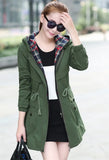 Long Plus Size Trench Coat Women New 2020 Spring Autumn Hooded Zipper Loose Female Windbreaker Fake Two Pieces
