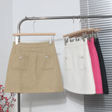 Goods Small Fragrant Wind Coarse Flowers A Short Skirt Women High Waist Thin Skinny Bag Hip Half-Body Skirt