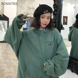 Women Winter Elegant Trendy Leisure Hooded Solid Womens Pullover Students Letter Printed Long Sleeve Ladies
