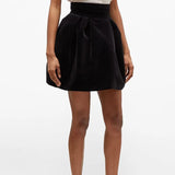 Velour Ruched Skirt For Female Casual High Waist Autumn Elegant A-Line Women's Skirts Fashion Clothing