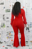 V-Neck Formal Jumpsuit with