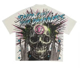 Retro Men's Cartoon Hip-Hop Short-Sleeved Cotton T-Shirt American Kawayi Long Clothes Y2k Short Sleeves-Outfit