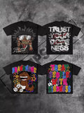 Cartoon Graphic T-Shirt Soho Mortar Goth Super T-Shirt Couple Y2k Top Korean Goth Men's Wear-Outfit