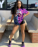 Shark Camo Colorblock Print Two-Piece