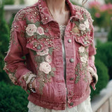 Trend 3D Digital Pattern Printing Fashion High Street Denim Jacket Men And