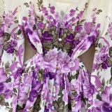 Elegant V-Neck Single-Drace Printed Dress Women To Collect Waist Thin A-Word Short Dress 2025 Spring