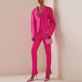 New Star Fashion Water-Soluble Lace Suit Small Foot Trousers Set Two