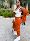 Casual Sport Zip Hoody Sweatshirt and Sweatpants 2 Piece Set Jogger