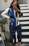 Retro Print Long Sleeve Shirt and Pant