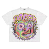 New Gothic Funny Street Trend Hip-Hop Printed High Street Casual Men's And Women's Short-Sleeved Round-Necked T-Shirts-Outfit
