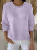 Sheintemu Autumn And Winter Long-Sleeved Solid Color Sweater New