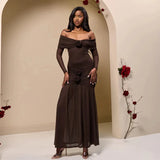 Women's Clothing 2025 Autumn New Fashion Temperament Solid Color Folds Long Sleeves Shoulder