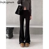 Y2k Trousers Pants for Women 2023 New Bottoms High Waist Slim Fit Pantalon Femme Fashion Korean Vintage Flare Pants-Outfit