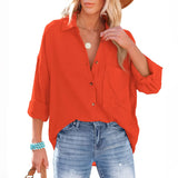 Spring Green Button Up Shirts Women Cotton Long Sleeve Blouses Korean Office Lady Blouse Summer Basic White Blue Tops