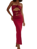 Y2K 3D Flowers Fairy Dresses Sexy Hollow Out Slim Long Dress Summer Back Split Beach Party Club Outfits Vestidos 2023-Outfit