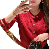 Chic Advanced Sense Small Fragrant Style Knitted Cardigan Girl Autumn And Winter Loose Socialite Chic Short Blouse-Outfit