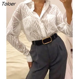 Fashion Work White Woman Blouses Thin Lapel Summer Elegant Long Sleeve Shirts For Women 2022 Pocket Button Tunics Lady