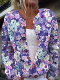 New 3D Printed Women's Cardigan Knitted Jacket Spring Autumn Shirt